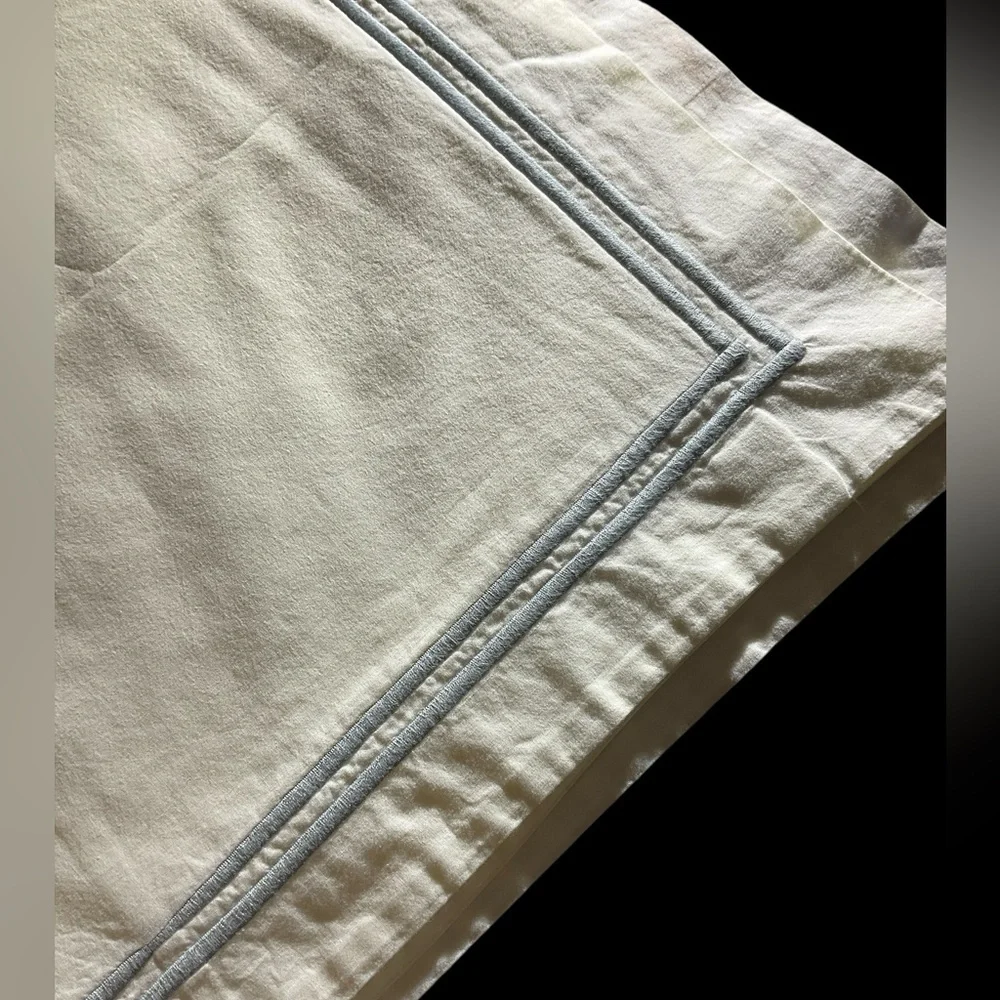 Restoration Hardware Italian White Hotel Satin Stitch Euro shams 🇮🇹🇮🇹🇮🇹